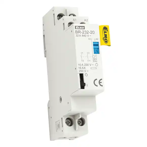 Sleva BR-232-20/230V bistabilní (impulsní) relé s mech.ovl., výstup 2xNO 32A