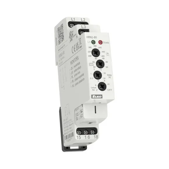 HRN- 3-80 hlídací napěťové relé 3F s volit.rozsahem 1DIN 1xNO/NC Must-Have