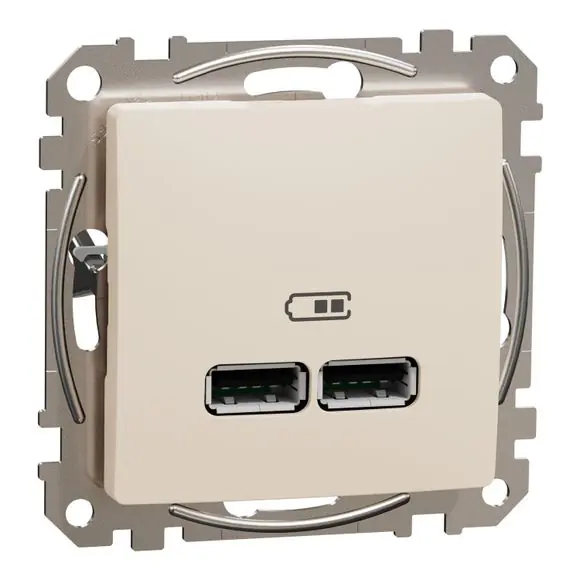 Sedna D/E - Dvojitá USB A+A nabíječka 2.1A, Béžová Super Cena
