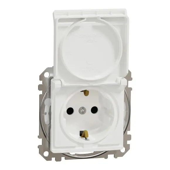 Cenově Výhodný Sedna D/E - Zásuvka 230V 16A Schuko IP44, Bílá