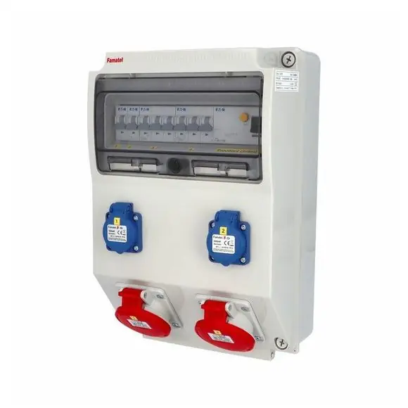 Cenově Výhodný ZSF jišť.zás.skříň 2x230+2x16A/5 vč.chr. IP44 ABS /střední/ kompl.jištěná