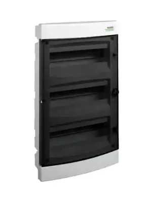 Cenově Výhodný PNF 48T,Plastová rozvod., průhl.dveře,pod omítku, IP40,3 řady,4x12 modulů