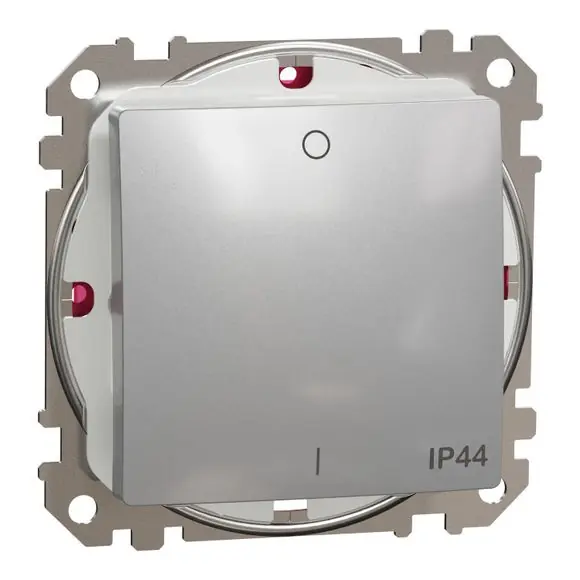Bezpečná Platba Sedna D/E - Spínač dvojpólový řazení 2 IP44, Aluminium