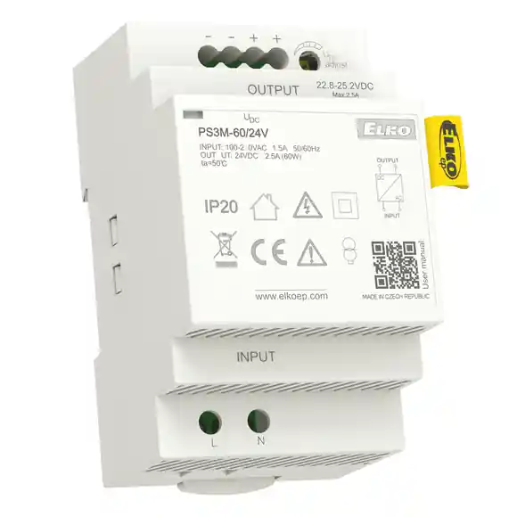 Pouze Dnes PS- 60-24 PS3M-60/24V stab.nap.zdroj 24VDC/60W/2,5A