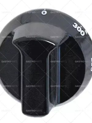 Nová Kolekce knoflík termostatu t.max. 300°C 50-300°C ø 52mm hřídel ø 6x4,6mm hřídel plochá spodní černá