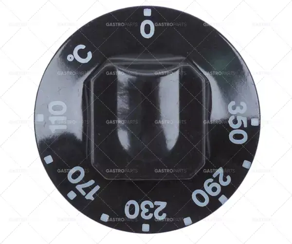 Originální knoflík termostatu t.max. 350°C teplotní rozsah 105-185°C ø 55mm hřídel ø 6x4,6mm