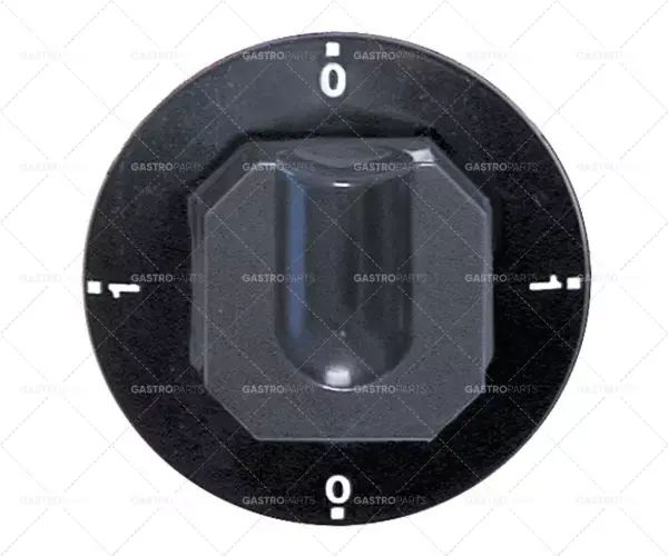 knoflíkový spínač 0-1-0-1 ø 70mm hřídel ø 6x4,6mm hřídel plochá horní černá Rychlé Dodání