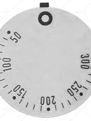 Zlevněný knoflík s termostatickou stupnicí teplota max. 300 °C 50-300 °C vnější průměr. 45 mm stříbrná