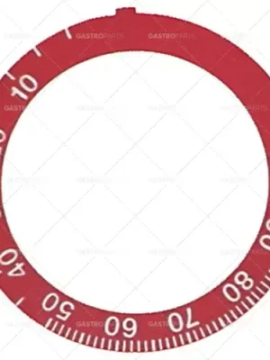 Ověřený knoflík se stupnicí pro termostat max. 100 °C 0-100 °C vnější průměr 59 mm vnitřní průměr 45,5 mm červený