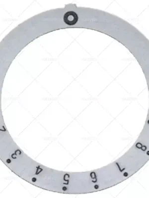 knoflík se stupnicí pro termostat 1-10 vnější průměr 59 mm vnitřní průměr 45,5 mm stříbrný Hit Sezóny