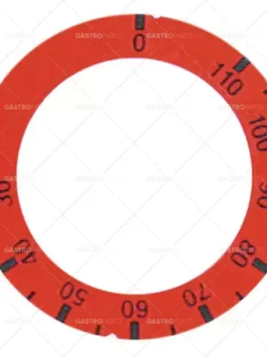 Zlevněný knoflík číselníku termostatu t.max. 110°C 30-110°C otáčení 270° červená