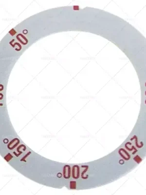 Pouze Dnes Knebel symbol termostat T.MAX. 300 ° C 50 až 300 ° C AD o 63 mm ID o 45,5mm stříbrná / červená