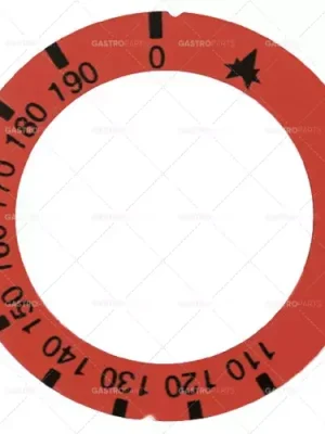 Omezená Nabídka Knebel Symbol plyn termostat T.MAX. 190 ° C AD o 63 mm ID o 45,5mm červená