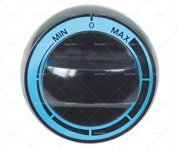 knoflík odstupňovaný min/max ø 72 mm hřídel ø 6x4,6 mm černý Expresní Doručení