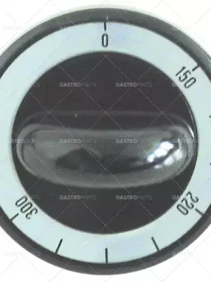Aktuální knoflík plynového termostatu t.max. 300°C ø 62mm hřídel ø 8x6,5mm hřídel plochá horní černá