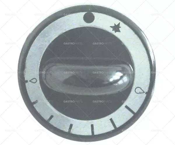 Výprodej knoflík plynového termostatu ø 62 mm hřídel ø 8x6,5 mm hřídel plochá horní černá