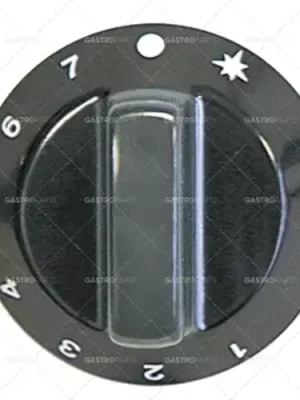 Cenově Výhodný knoflík plynového termostatu 1-7 ø 60mm hřídel ø 8x6,5mm hřídel plochá spodní černá