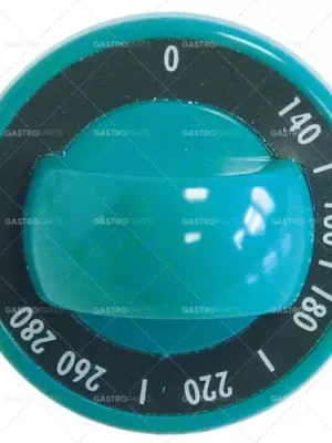 plynový termostat knoflík teplota max. 280°C 140-280°C průměr 70mm uchycení 6x4,6mm zelený Horká Nabídka