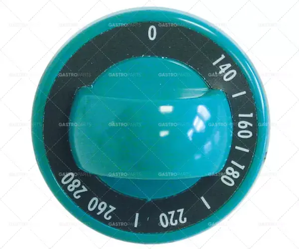 plynový termostat knoflík teplota max. 280°C 140-280°C průměr 70mm uchycení 6x4,6mm zelený Horká Nabídka