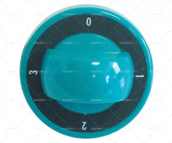 Zlevněný knoflíkový spínač 4polohový ø 70mm hřídel ø 6x4,6mm hřídel plochá horní zelená