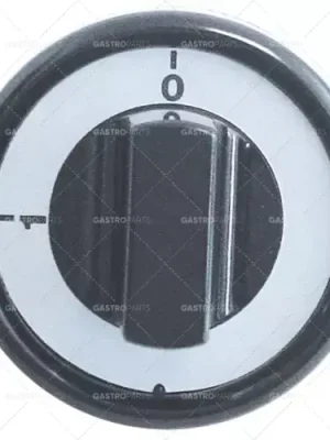 knoflíkový spínač 0-1 ø 76 mm hřídel ø 6x4,6 mm hřídel plochá horní černá Výprodej