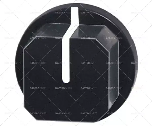 Cenový Hit knoflíkový spínač nulová značka ø 44mm hřídel ø 6x4,6mm hřídel plochá levá černá