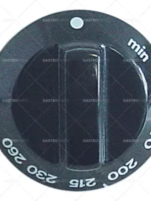 Přímo Od Výrobce knoflík plynového termostatu t.max. 260°C ø 60mm hřídel ø 8x6,5mm hřídel plochá spodní černá