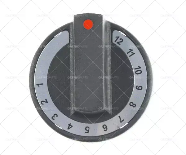 Nejprodávanější knoflík termostatu 1-12 ø 77mm hřídel ø 6x4,6mm hřídel plochá horní černá