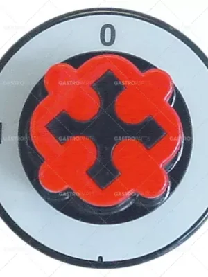 Top Prodej knoflíkový spínač 0-1 ø 70mm hřídel ø 6x4,6mm hřídel plochá horní černá