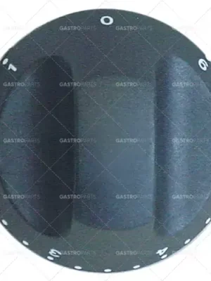 Akce knoflík regulátoru energie 1-6 ø 67mm hřídel ø 6x4,6mm hřídel plochá horní černá