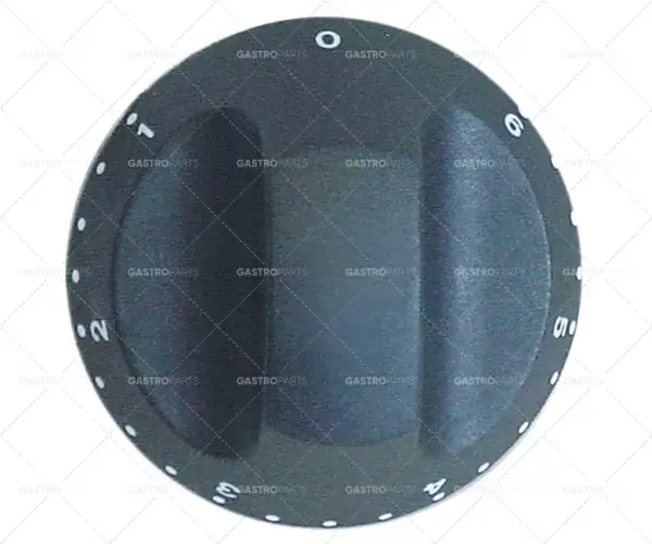 Akce knoflík regulátoru energie 1-6 ø 67mm hřídel ø 6x4,6mm hřídel plochá horní černá