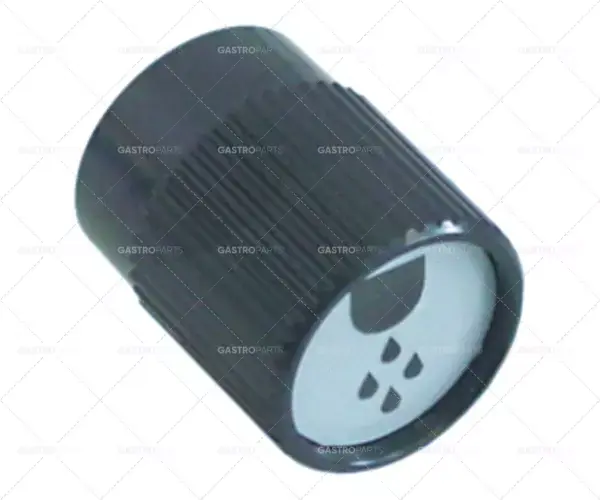 Ověřený knoflík vodní ø 38mm hřídel ø 7x7mm hřídel plochá čtvercová černá