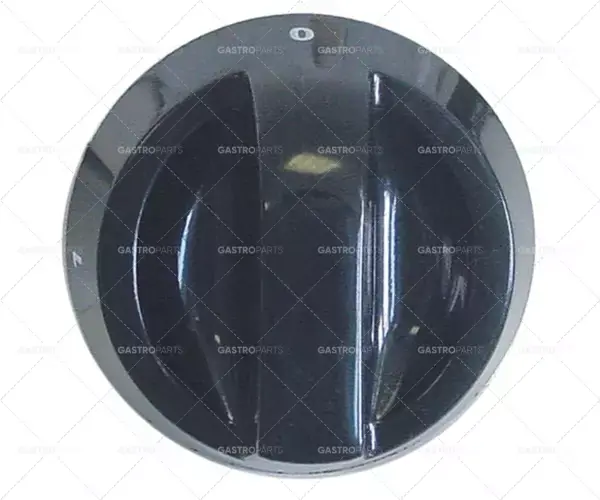 Akce knoflíkový spínač 0-1 ø 76mm hřídel ø 6x4,6mm hřídel plochá horní černá