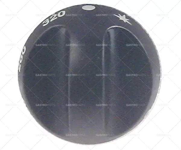 Top Prodej knoflíkový plynový termostat eurosit t.max. 320°C 80-320°C ø 55mm hřídel ø 8x6,5mm hřídel plochá horní černá