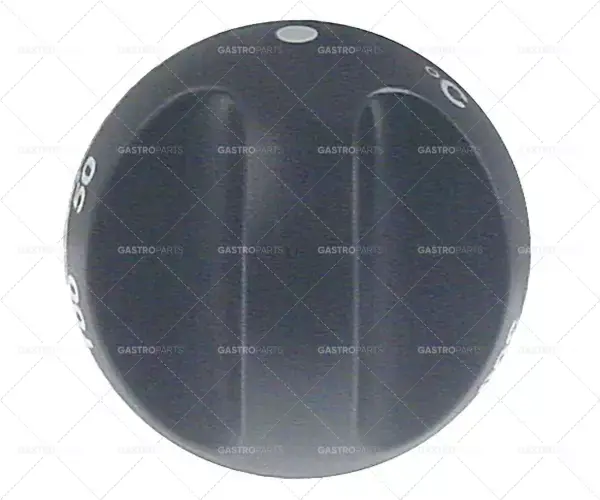 Akce knoflík termostatu t.max. 300°C ø 55mm hřídel ø 6x4,6mm hřídel plochá horní černá