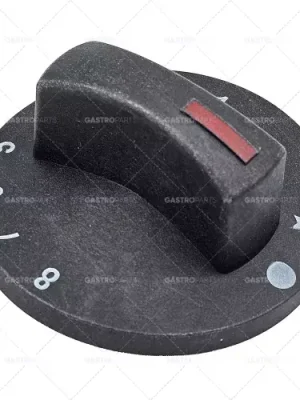 Knebel termostat 1-8 o 71 mm nápravy o 6x4,6mm plochý top black Jen Po Omezenou Doba