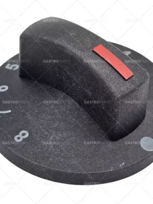 knoflík termostatu 1-8 ø 71mm hřídel ø 6x4,6mm černý Hit Sezóny