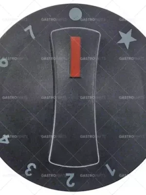 Originální Knebel plyn termostat 1-7 o 71 mm nápravy o 8x6,5mm zploštění vpravo šedá