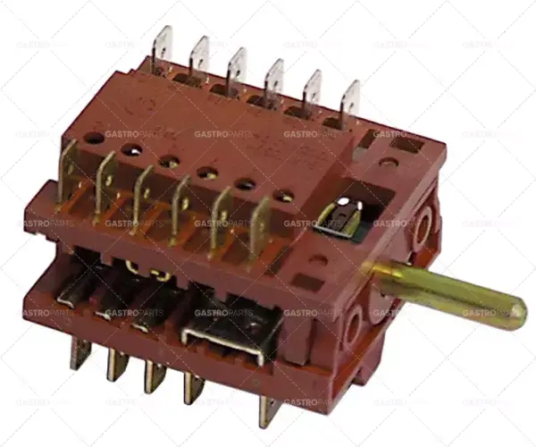 ovládací spínač 4 polohy ovládání program 16A hřídel ø 6x4,6mm připojení vnější faston 12pólový Autentický