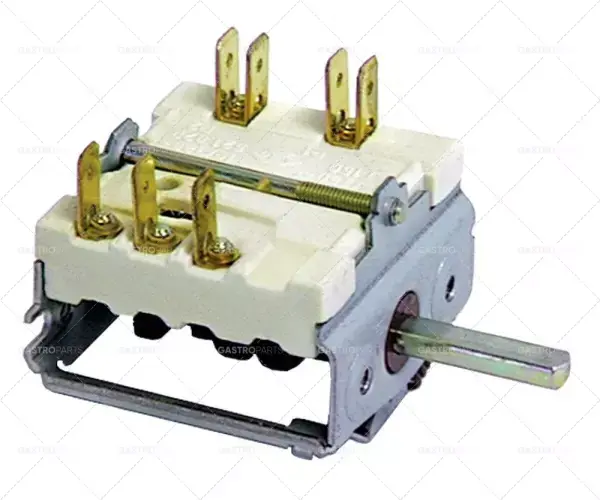 sekvence spínače 0-1-2-3 hřídel ø 6x4,6 mm připojení samec faston 2-pólový Rychlé Dodání