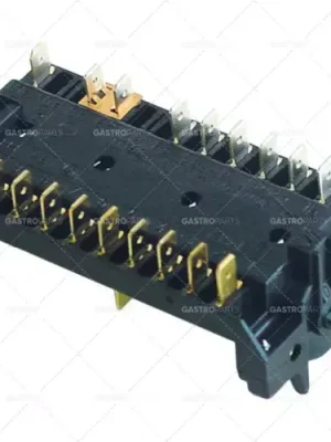 provozní spínač 10 provozních poloh 10NO sekvence 0-1-2-3-4-5-6-7-8-9 16A hřídel ø 6x4,6mm Výprodej