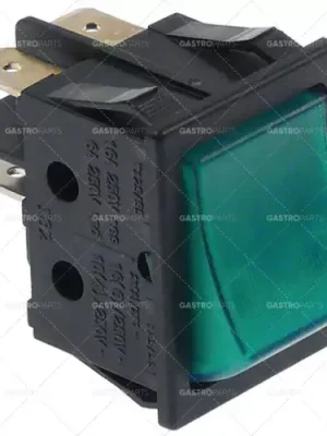 Akční Cena Kolébkový rozměr 30x22mm zelený 2NO 24V 16A osvětlené spojovací plochý konektor 6,3 mm