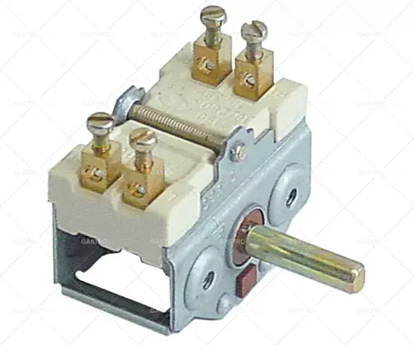 Výprodej Vačkových spínačů 2 polohy 2NO Spínací sled 0-1 16A osy o 6x4,6mm hřídel délka 23 mm