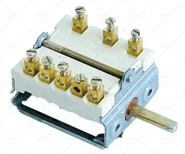provozní spínač 3 provozní polohy 2NO/1CO sekvence 0-1-2 16A hřídel ø 6x4,6mm hřídel L 23mm Nová Kolekce