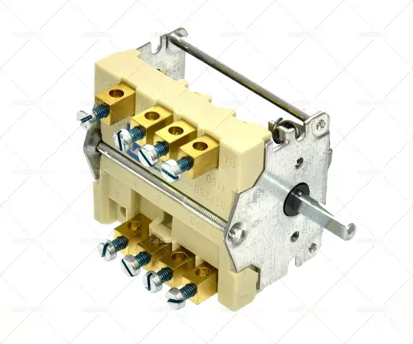 Vačkové spínače 2 polohy záměr Spínací sekvence 0-1 32A osy o 6x4,6mm hřídel délka 23 mm Autentický