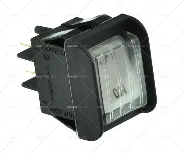 Poslední Šance Kolébkový rozměr 30x22mm bílá 2NO 250V 16A osvětlené 0-I konektor 6,3mm jazýčky