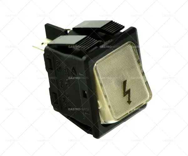 Must-Have Kolébkový rozměr 30x22mm bílá 2NO 250V 16A svítí Připojení blesku plochý konektor 6,3 mm