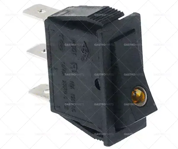 Kolébkový rozměr 30x11mm oranžové 1Z / lampa 250V 16A Připojení plochá zástrčka 6,3 mm Hit Sezóny