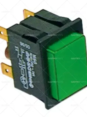 momentové tlačítko rozměr 30x22mm 250V 16A 2no samec 6,3mm obdélníková zelená Pouze Dnes