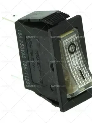 Kolébkový rozměr 30x11mm bílý 1NO / lampa 250V 16A 0-I konektor 6,3mm jazýčky Omezená Nabídka
